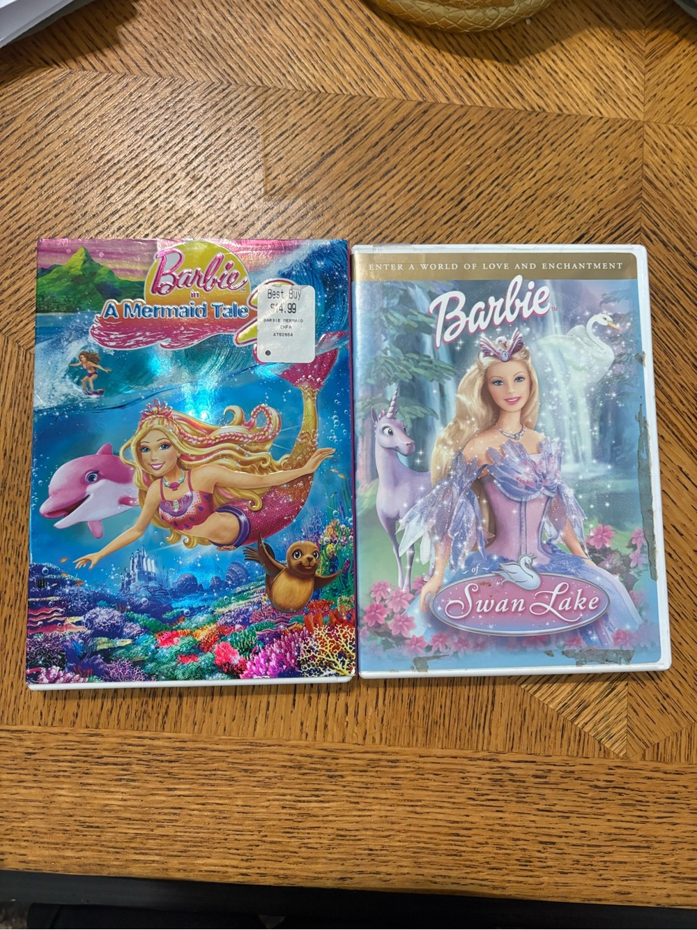 Barbie Swan Lake Mermaid Tale 2 DVD Bundle
